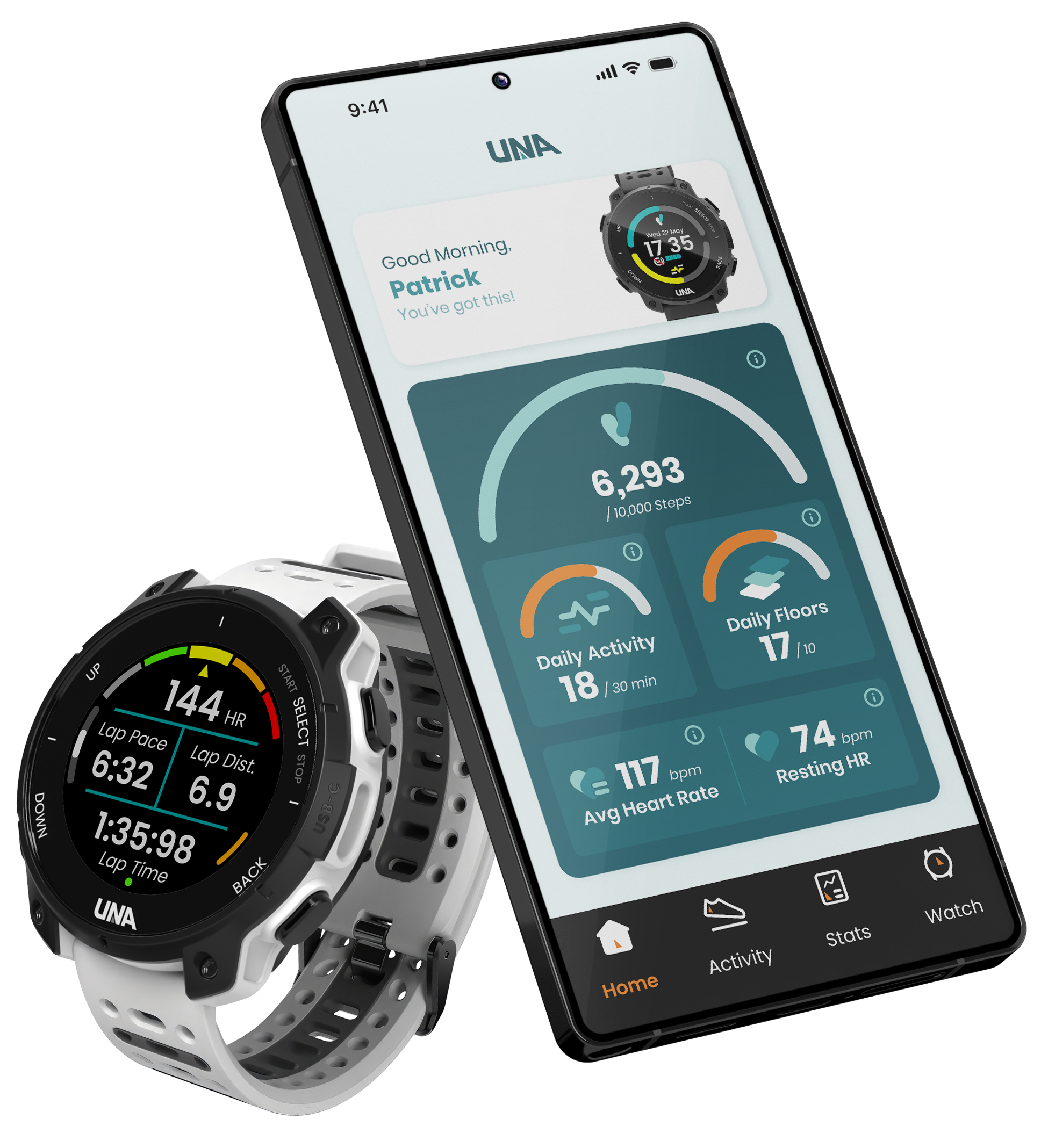 Three UNA GPS watches