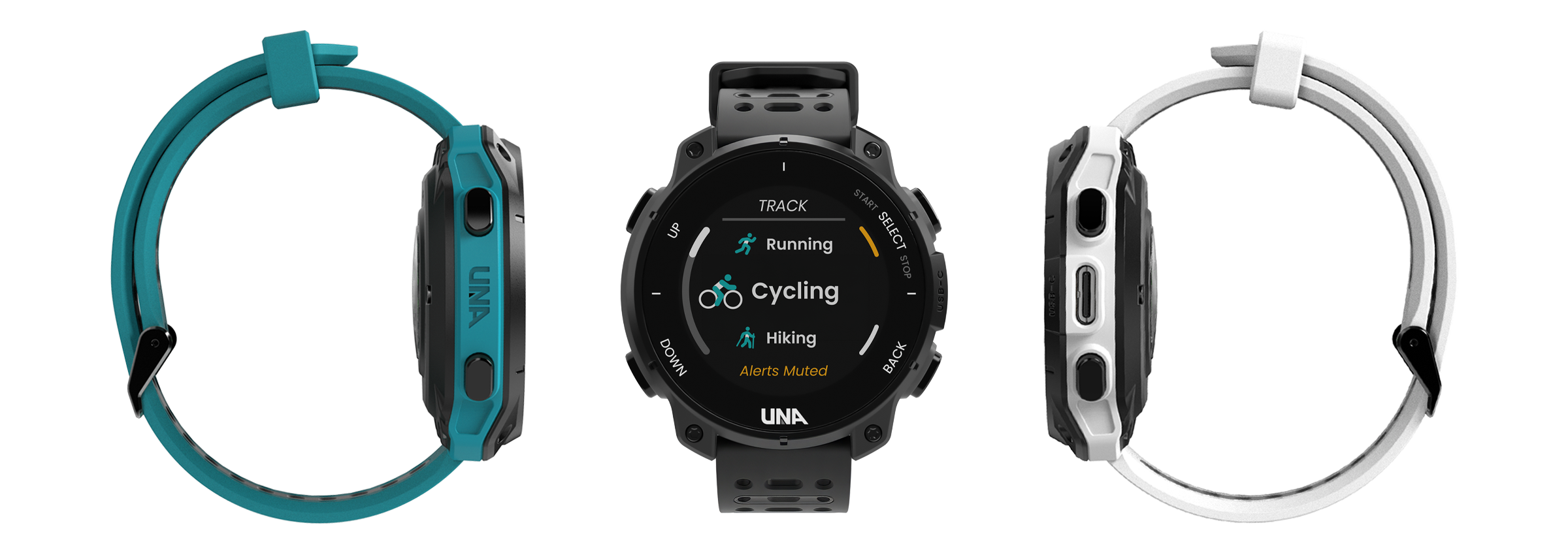 Three UNA GPS watches